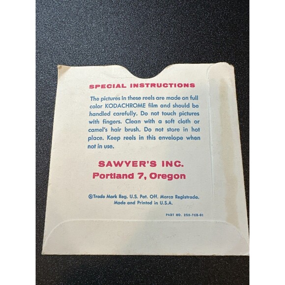 Vintage View-Master DR-49 Scenic Wonders USA Free Promo Reel w/ Sleeve - Picture 2 of 5